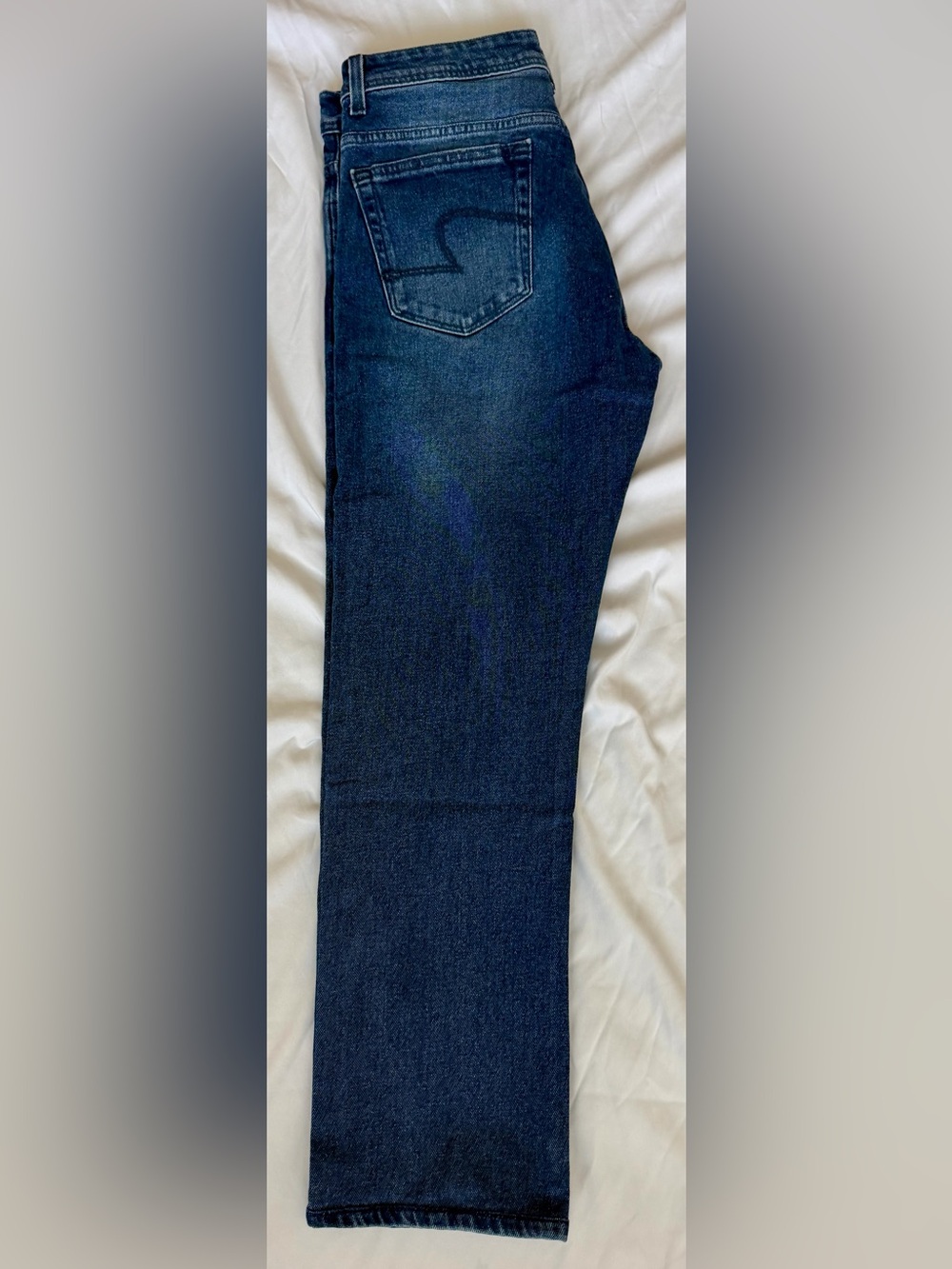 Men's Straight Jeans in Dark Blue Denim